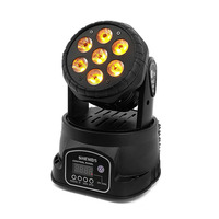 Mini projecteur LED mobile 7x12W RGBW DMX512 pour scène, événement, église, mariage, club, DJ