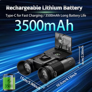 Nouvelles jumelles de vision nocturne montées sur casque - Jumelles de vision nocturne numériques HD rechargeables pour une obscurité totale - Product Image 5