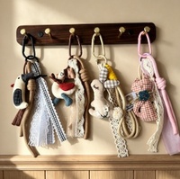 Porte-clés pendentif ours en peluche super mignon en tissu rembourré de coton, fait main, pour sac, décoration étudiante