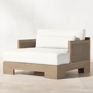 Sang Trọng Không Thấm Nước Tếch Đồ Nội Thất Sân Vườn Patio Sofa Đồ Nội Thất Ngoài Trời Vườn Tếch Ghế Sofa