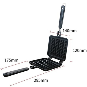 Popular Portable Sandwich Cake Mold Aluminium Roasting Pan Outdoor Use Two Side Breakfast Waffle Grill Pan - Product Image 2