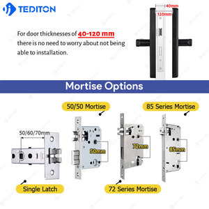 Tediton Wifi kỹ thuật số điện tử tuya ttlock BLE Keyless sinh trắc học dấu vân tay ứng dụng bằng gỗ xử lý thông minh Ổ khóa cửa - Product Image 6