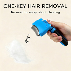 Nouvelle Conception Peigne à Démêler les Poils pour Animaux de Compagnie, Lame Métallique pour Éliminer les Sous-Poils, Brosse pour Chats et Chiens - Product Image 5