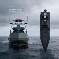 Plateforme de relevé bathymétrique avancée, bateau autonome multisensoriel sans pilote, navire de relevé marin