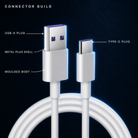 Kabel USB A ke USB C Grosir, Pengisian Cepat, Kabel Data 1m 2m, Kabel Charger Tipe C untuk Ponsel Tablet
