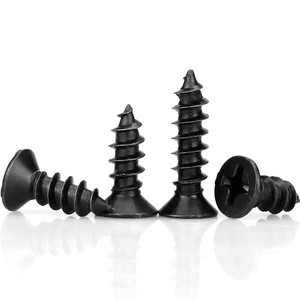 Tornillos autorroscantes de cabeza Phillips negros ROCCPS M1 M1.2 M1.8 M2 M2.6 M5, tornillos para madera avellanados, grado A, nivel 10.9, acero Q235 - Product Image 1