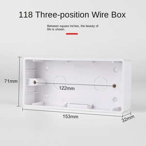Caja inferior impermeable IP65 para instalación de enchufe de interruptor ignífugo Varias especificaciones Interruptor de instalación integrado Máx. 15A - Product Image 6