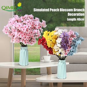 46 cm Décoratif Fleur De Pêcher Branche D'arbre Prunier Fleur De Pêcher Branche Fleur De Soie Arbre Déco <span class=keywords><strong>Japonais</strong></span> Fleur De <span class=keywords><strong>Cerisier</strong></span> Ensemble - Product Image 5