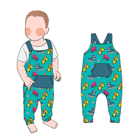 Salopette bébé garçon en bambou doux et tendance, nouvelle collection, prix avantageux, avec poche