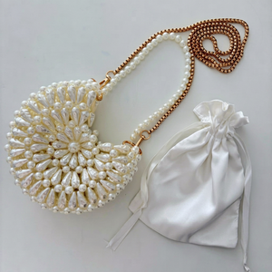 กระเป๋าถือทำมือประดับลูกปัดแก้วแบบกำหนดเองได้ รับรองโดย MS Handicraft รุ่นอุตรากัฏปัฎฐ์ ผลิตในอินเดีย - Product Image 1