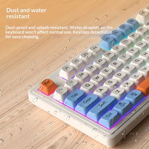 Clavier sans fil Bluetooth tri-mode, rétroéclairage RGB, fin, silencieux, à membrane, pour ordinateur portable, PC, bureau et jeux - Product Image 2