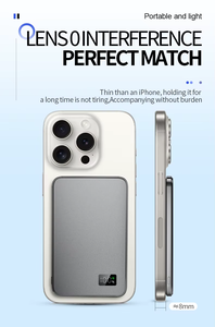 5000แม่เหล็ก/10000mAh ชาร์จเร็วแบตเตอรี่สำรองอลูมิเนียมอัลลอยด์แบบพกพา - Product Image 6