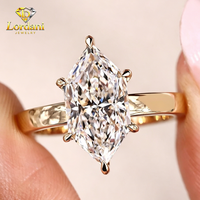Maßgefertigte Gia Igi CVD HPHT Laborgezüchtete Diamanten 10K 14K 18K Massivgold Weißgold Ringe Hochzeits- und Verlobungsringe Schmuck für Damen