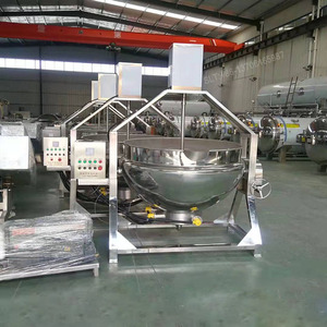 Food Processing SS304 Tilting Vertical Jacketed <strong>Kettle</strong> 300L Gas Heating <strong>Fish</strong> Beef Meat Cooking Sauce Beef Meat Motor Bearing Pot - Product Image 4