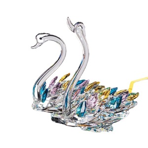 2025 bellissimo <span class=keywords><strong>cigno</strong></span> di cristallo <span class=keywords><strong>blu</strong></span>, souvenir regalo di nozze - Product Image 1