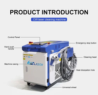 Machine de nettoyage au laser à fibre refroidie par eau HJZ 3000W CW pour le traitement de surfaces à grande échelle sur métal, bois, pierre - Nouveau CE LAS