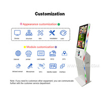 Machine de commande tactile de 27 pouces avec dispositif d'interrogation en libre-service de reconnaissance d'empreintes digitales et terminal multifonctionnel (Android/Win)