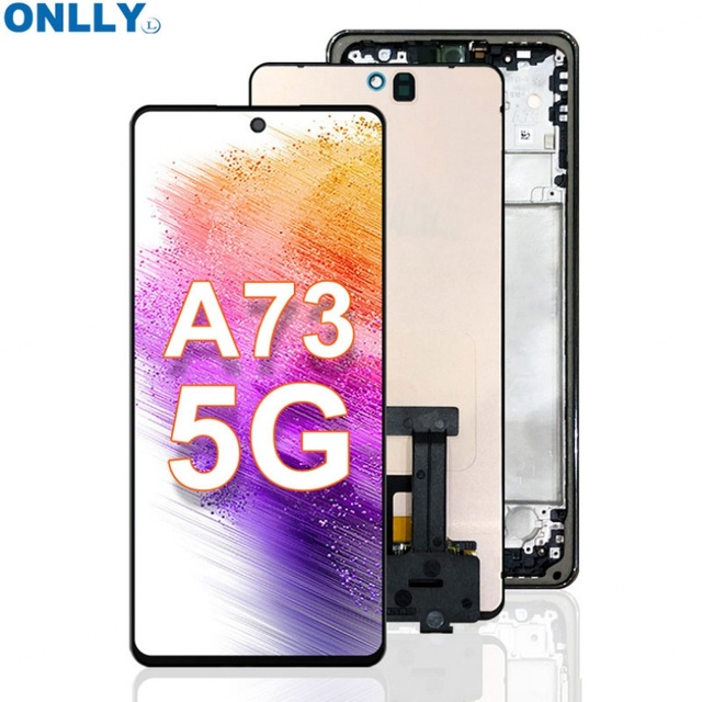 For Samsung Galaxy A73 5G SM-A736B OLED LCD Screen Display Digitizer Full Assembly with Frame