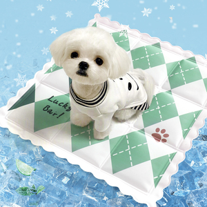 Alas Tidur Anjing Lipat PVC Fashionable Bentuk Kotak, Alas Pendingin Musim Panas untuk Hewan Peliharaan - Product Image 1