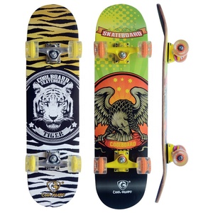 JIESEN ST-032 Skateboard de rue personnalisé double rocker, placage en bois d'érable, <span class=keywords><strong>film</strong></span> de transfert thermique, 4 roues en PU couleur claire, ABEC-9 Chrome - Product Image 5