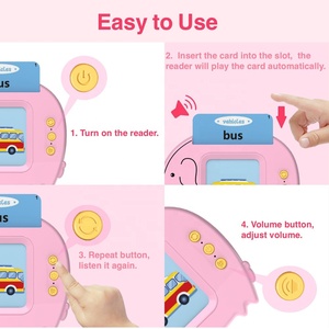 Lecteur de cartes électroniques éléphant personnalisé multi-langues jeu de cartes flash parlantes pour enfants machine de lecture de cartes d'éducation précoce - Product Image 6
