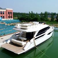 Offre Spéciale Yacht de Luxe en Fibre de Verre de 50 pieds, Double Console, Double Conduite, Moteur Diesel Cummins 205 CV, Axe-Bow, 12 Personnes, pour Réceptions d'Affaires et Croisières