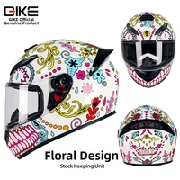 Casque de moto intégral Qike en ABS, unisexe, équipement de sécurité toutes saisons avec design personnalisé pour les motards