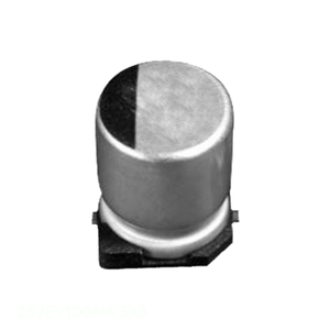 Distribuidor Autorizado 25JEV100M6.3X8 Condensador de Aluminio de 100 uF, 100UF 20% 25V SMD, Montaje en Superficie - Product Image 1