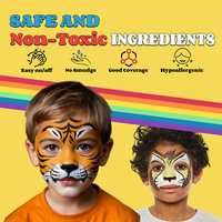 Vente en gros directe Palette de bâtons de peinture temporaire pour enfants Peintures de dessin de visage arc-en-ciel pour festivals Fournitures de peinture corporelle