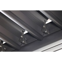 Pergola à lames en fer 3x3m 3x4m Hauteur 2,3m pour terrasse extérieure, gazebo métallique facile à installer, imperméable, robuste et durable