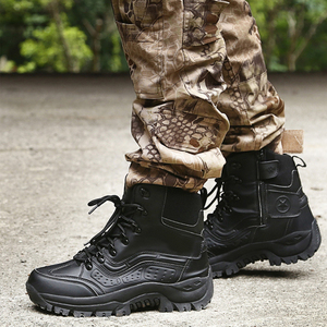 Bottes tactiques imperméables en daim pour hommes DF701 Desert Sand, toutes saisons, pour la randonnée, le trekking et l'entraînement sur le terrain - Product Image 6