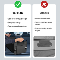 Organizador de Maletero de Gran Capacidad, Caja de Almacenamiento Plegable con Paneles de Soporte Resistentes, Organizador de Vehículo con Múltiples Compartimentos