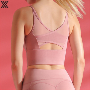 Good quality sexy back women fashion sports fitness yoga bra fitness mesh fabric fit comfortably into <span class=keywords><strong>the</strong></span> body - Product Image 3