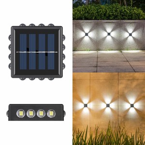 Luces Solares de Jardín para Exteriores, Impermeables, 10/12/16 LED, Luces Solares de Jardín para Montar en Pared o <span class=keywords><strong>Cerca</strong></span>, Encendido Automático Nocturno, Duraderas - Product Image 2