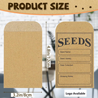 Enveloppes en papier kraft miniatures écologiques et recyclables avec logo imprimé personnalisé, sachets de graines pour graines de fleurs
