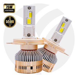 YUFING longue durée de vie 68W H4 phare Led ampoule Super Stable 5000LM luminosité 4500K lumière jaune Compatible 9006 phare Led - Product Image 1