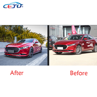 Accessoires de voiture ABS noir mat brillant Auto Tuning Spoiler de pare-chocs avant Chin Lip Splitter pour Mazda 3 Axela Saloon BP 2019-2025