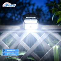 Lampe solaire LED pour petit jardin, étanche IP65, détecteur de mouvement, batterie incluse, haute luminosité, crochet de suspension, sans outil