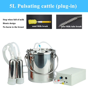 Mungitrice Elettrica 5L <span class=keywords><strong>per</strong></span> <span class=keywords><strong>Capre</strong></span>/Bovini 220V, Mungitrice Pulsante con Secchio in Acciaio Inox e Pompa a Vuoto - Product Image 4