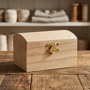 Boîte d'emballage carrée en bois vintage faite à la main, construction en contreplaqué, gravure laser, organisateur polyvalent, option logo personnalisé BS - Product Image 1