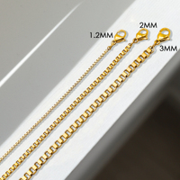 EMANCO Collier unisexe tendance en acier inoxydable plaqué or 14 carats, chaîne maille forçat, ajustable, pour fiançailles, usage quotidien et professionnel