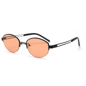 2025 nuevo marco de Metal UV400 gafas de sol de moda clásico ovalado diseñador Metal sombras logotipo personalizado Retro viejo dinero estilo gafas de sol - Product Image 1