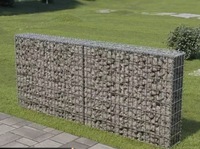 Panier gabion paysager galvanisé plié, en treillis métallique soudé, cage décorative en acier pour mur de pierre