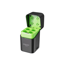 Estuche de Carga Portátil con Batería USB-C, Pantalla LCD Integrada e Iluminación LED para Baterías Recargables de Iones de Litio AA AAA de 1.2V y 1.5V