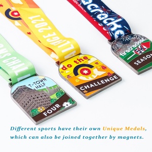 Medallas Deportivas de Metal Personalizadas para Carreras de 5K, 10K y Medio Maratón, Medallas de Desafío de Cross Country, Venta al Por Mayor de Fabricantes - Product Image 2