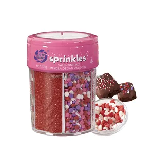 6 Assortment Halal Edible Cake Sugar Sprinkles Mixes Edible Cake Decorations from Sprinkles Comestibles Al Mayor for Valentine's