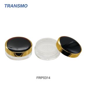 ตลับแป้งเปล่าแบบใช้แล้วทิ้ง สีทองและสีดำ รูปทรงกลม สำหรับใส่บลัชออนหรือครีมบำรุงผิวหน้า พร้อมโลโก้สั่งทำได้ - Product Image 5