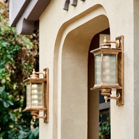 Lampe murale extérieure, installation moderne, cour personnalisée, bronze antique, décoration de jardin imperméable, lampe murale LED extérieure 30W