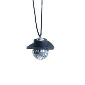 ของชำร่วยงานวันเกิดสาวโสด ของตกแต่งเรืองแสงในที่มืด ไฟ LED หมวกคาวบอยดิสโก้แบบมีไฟ สร้อยคอ - Product Image 3