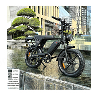 OUXI V8 C80 Fatbike alliage 20 pouces pneus à air vélo électrique 48v 250w Ebike vintage électrique gros pneu E-Bike